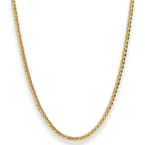 2.7mm Zopfkette hohl aus 585 Gelbgold 42cm