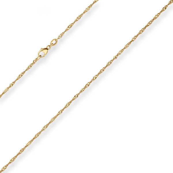 1.8mm Singapurkette aus 750 Gelbgold 45cm