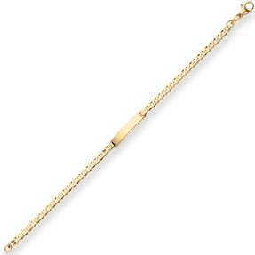 3,9mm Id-Armband Panzerkette weit Armschmuck aus 333 Gold Gelbgold 19cm 3,9mm Id-Armband Panzerkette weit Armschmuck aus 333 Gold Gelbgold 19cm