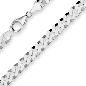 7,5mm Armband Panzerkette Armschmuck aus 925 Silber rhodiniert 22cm 7,5mm Armband Panzerkette Armschmuck aus 925 Silber rhodiniert 22cm