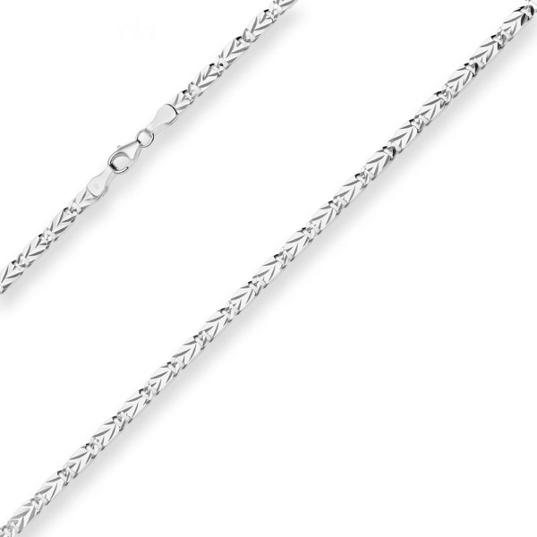 3.9mm Tigeraugenkette aus 925 Silber 45cm