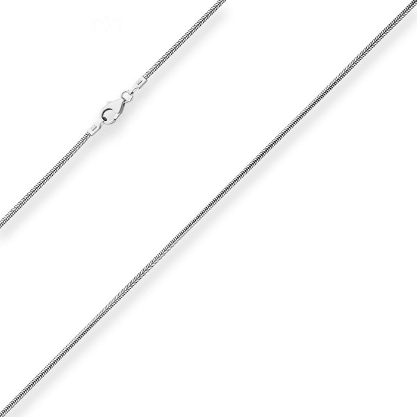 1.4mm Schlangenkette aus 925 Silber rhodiniert 55cm