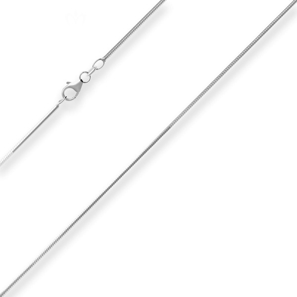 1mm Schlangenkette diamantiert aus 925 Silber 45cm