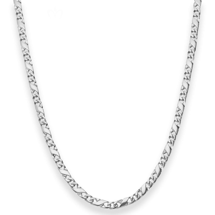 3.7mm Dollarkette aus 925 Silber 60cm