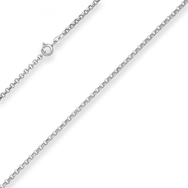 2.5mm Erbskette aus 925 Silber 42cm