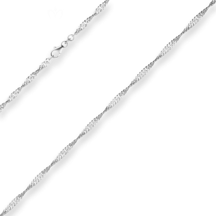 2.9mm Singapurkette aus 925 Silber 50cm