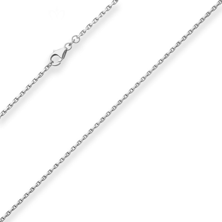 1.7mm Ankerkette diamantiert aus 925 Silber 45cm