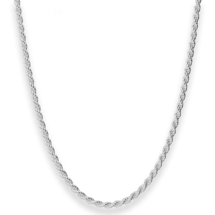 3.1mm Kordelkette massiv aus 925 Silber 55cm