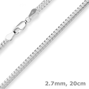 2,7mm Armband Fantasiekette Silberarmband Armschmuck aus 925 Silber 20cm