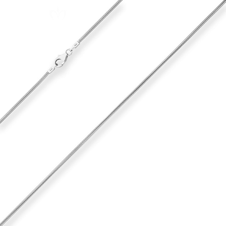 1.4mm Schlangenkette aus 925 Silber 55cm