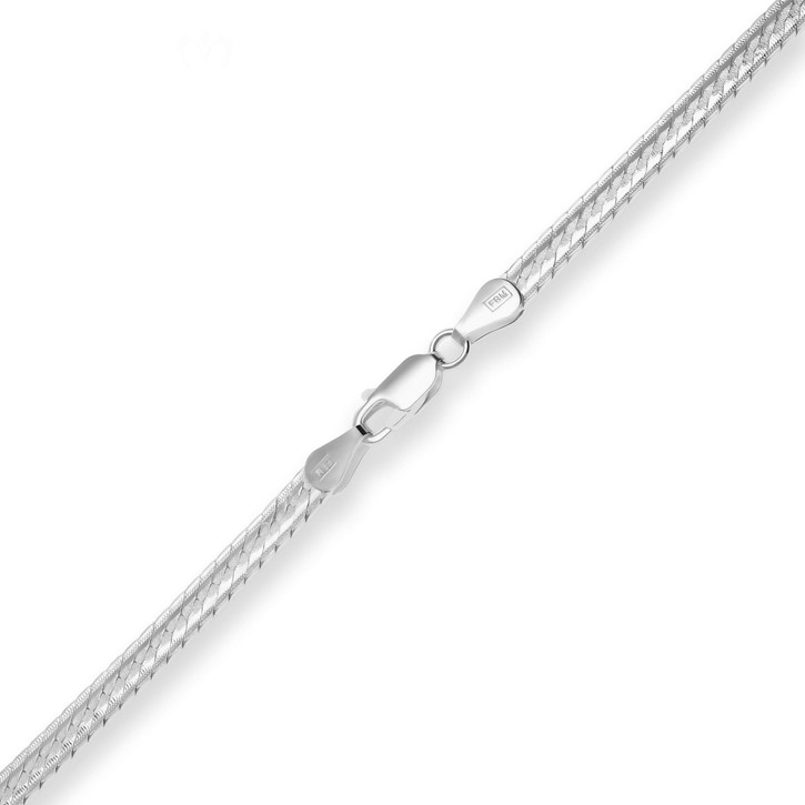 4.2mm Armband Fantasiekette aus 925 Silber 19cm