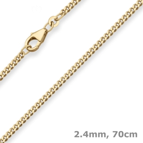 2,4mm Panzerkette Goldkette Collier Halskette aus 585 Gold Gelbgold 70cm 2,4mm Panzerkette Goldkette Collier Halskette aus 585 Gold Gelbgold 70cm