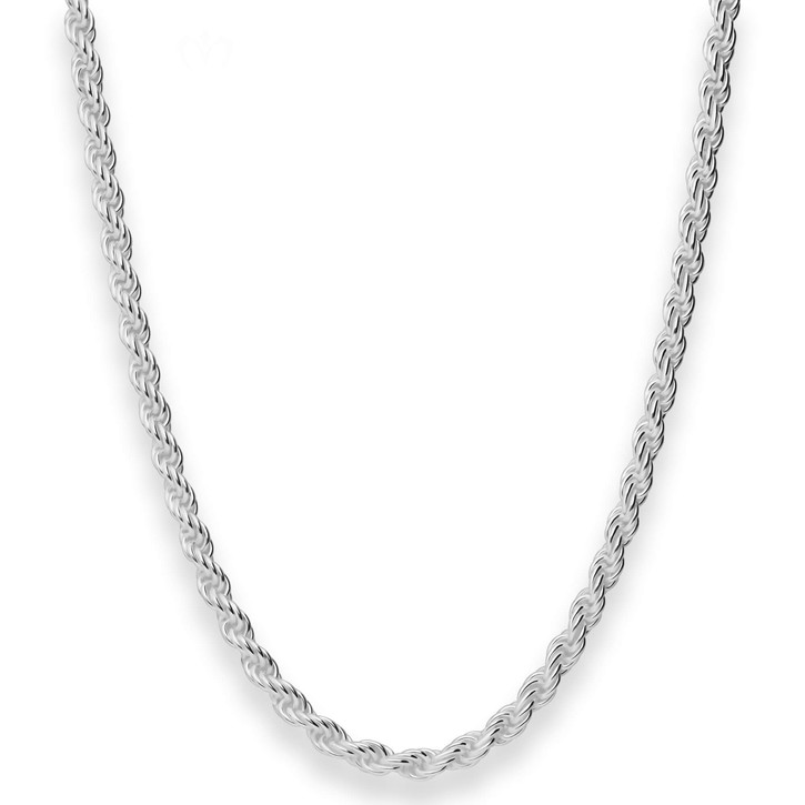 4.2mm Kordelkette massiv aus 925 Silber 45cm