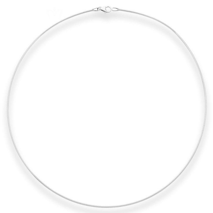 1.2mm Halsreif Tondakette Omegareif aus 925 Silber 50cm