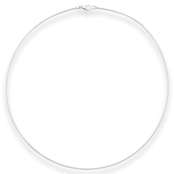 1.2mm Halsreif Tondakette Omegareif aus 925 Silber 50cm