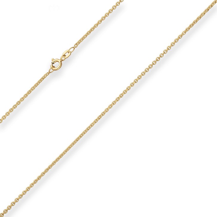 2mm Rund-Ankerkette aus 375 Gelbgold 45cm