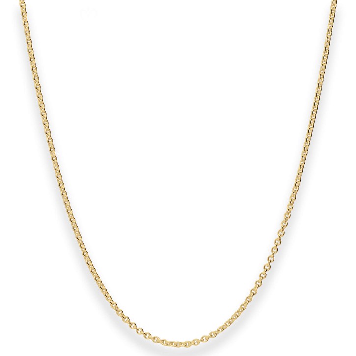 2mm Rund-Ankerkette aus 375 Gelbgold 55cm