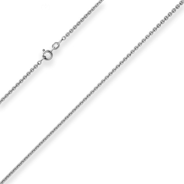 2.4mm Rund-Ankerkette aus 925 Silber rhodiniert 36cm