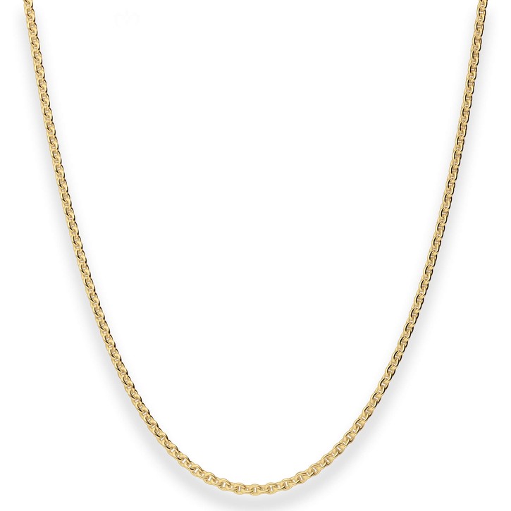 2.4mm Rund-Ankerkette aus 333 Gelbgold 45cm