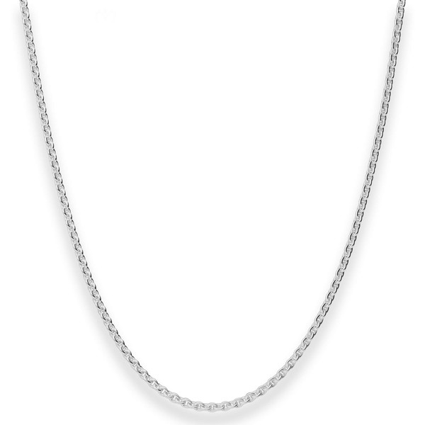 2.4mm Rund-Ankerkette aus 925 Silber 80cm