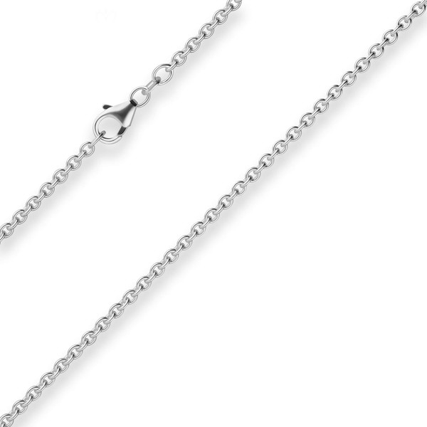 2.8mm Rund-Ankerkette aus 925 Silber 50cm