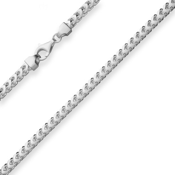 5.1mm Fuchsschwanzkette aus 925 Silber 50cm