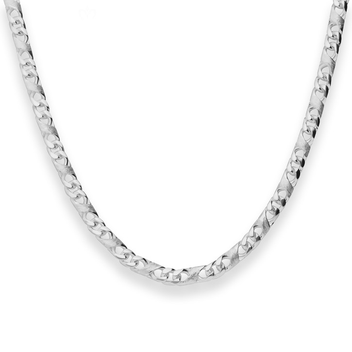 5.1mm Dollarkette aus 925 Silber 45cm