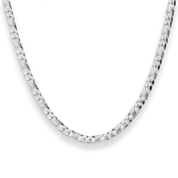 5.1mm Dollarkette aus 925 Silber 45cm