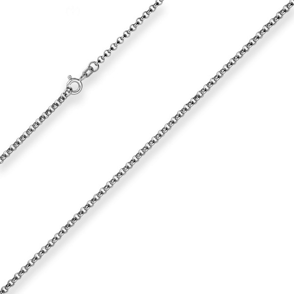2.5mm Erbskette aus 925 Silber rhodiniert 50cm