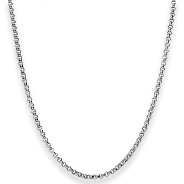 2.5mm Erbskette aus 925 Silber rhodiniert 70cm