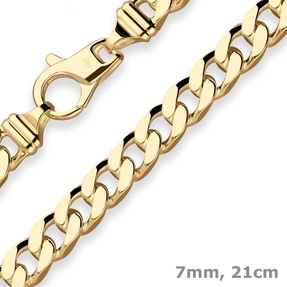 7mm Armband Panzerkette Goldarmband Armschmuck aus 585 Gold Gelbgold 21cm 7mm Armband Panzerkette Goldarmband Armschmuck aus 585 Gold Gelbgold 21cm