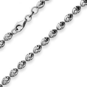 3,9mm Armband Kugelkette Silberarmband Armschmuck aus 925 Silber rhodiniert 19cm