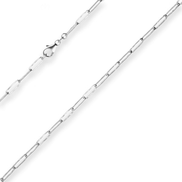 3.8mm Fantasiekette Paper-Clip aus 925 Silber 60cm