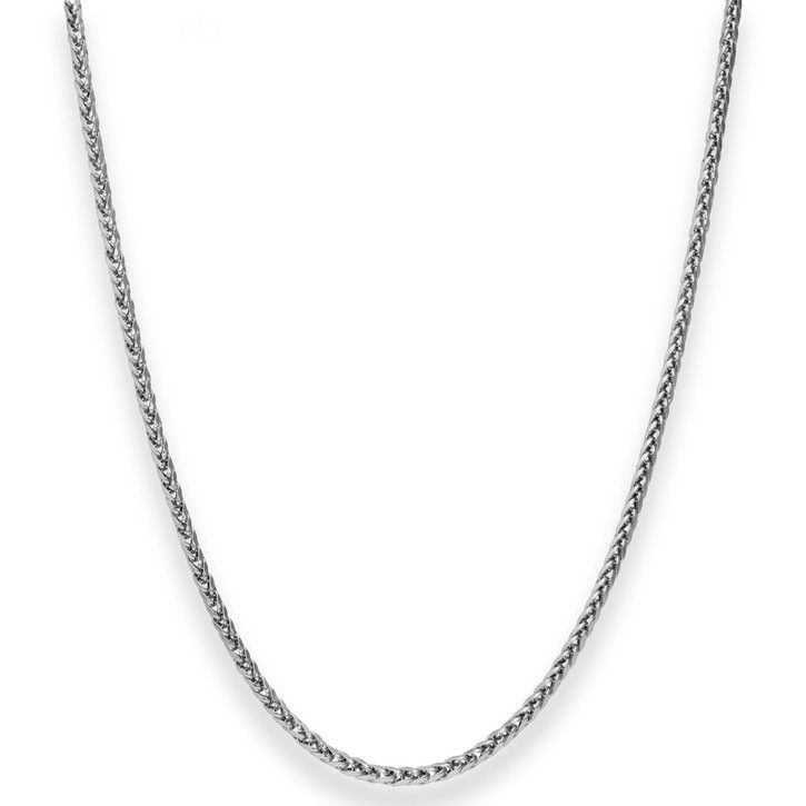 2.1mm Bingokette aus 585 Weißgold 45cm