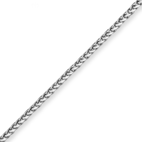 2.1mm Bingokette aus 585 Weißgold 45cm
