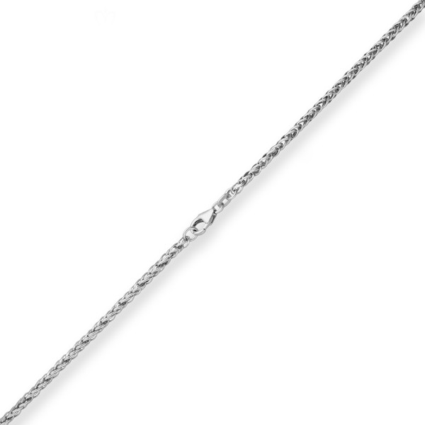 2.1mm Bingokette aus 585 Weißgold 45cm