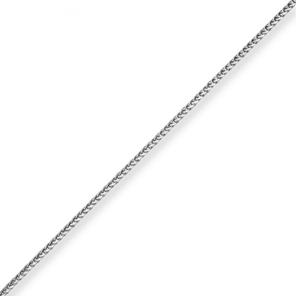 2.1mm Bingokette aus 585 Weißgold 45cm