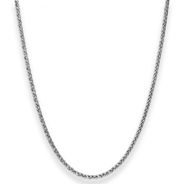 2.1mm Bingokette aus 585 Weißgold 45cm