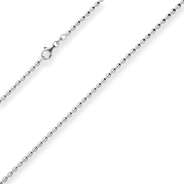 2.3mm Oliven-Kette aus 925 Silber 70cm