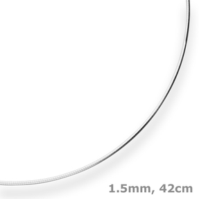 1,5mm Halsreif Halskette aus 925 Silber 42cm