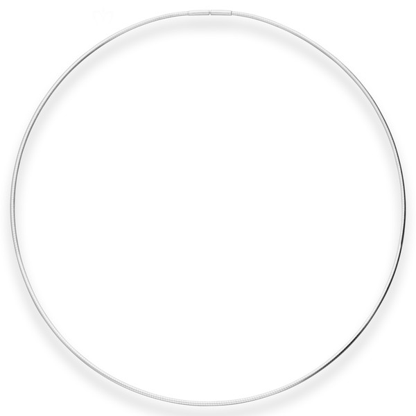 1.5mm Halsreif Omegakette Tondakette aus 925 Silber 42cm