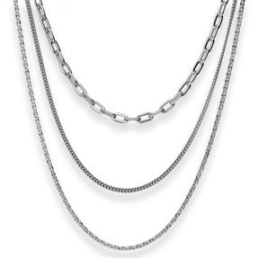 2,1mm Fantasiekette Silberkette Collier Halskette aus 925 Silber rhodiniert 45cm