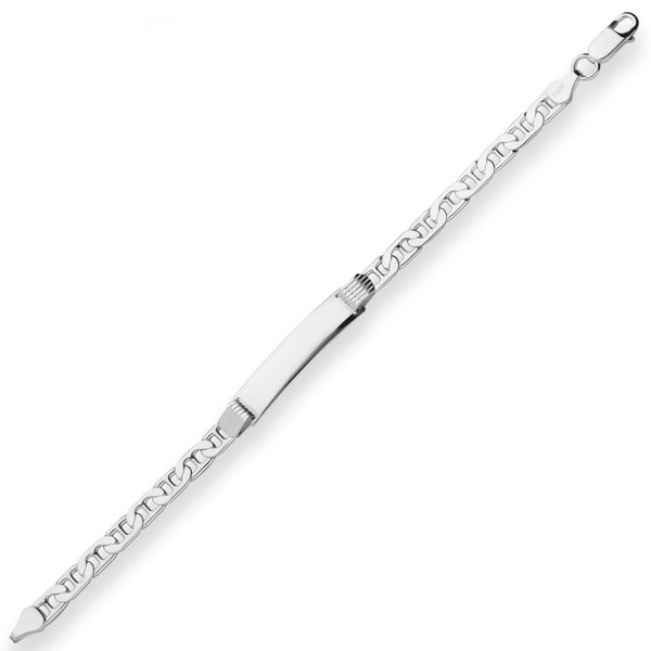 5.7mm Id-Armband Ankerkette-Steg Schildband aus 925 Silber 19cm