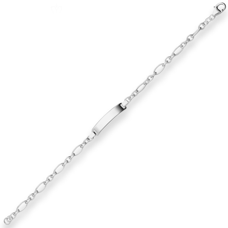 4.6mm Id-Armband Ankerkette-Figaro Schildband 925 Silber 19cm