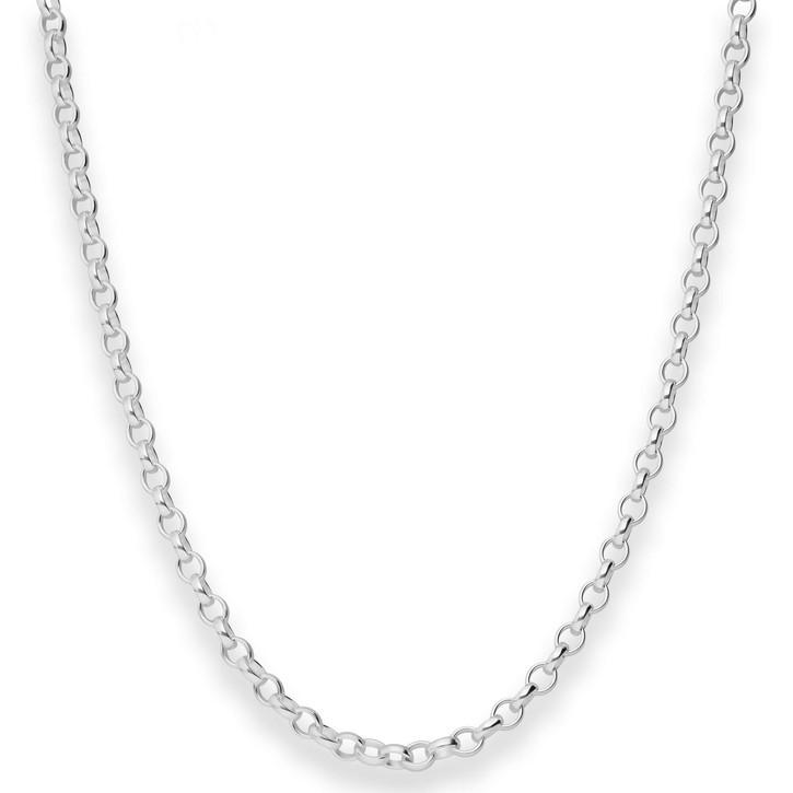 3.5mm Erbskette aus 925 Silber 60cm
