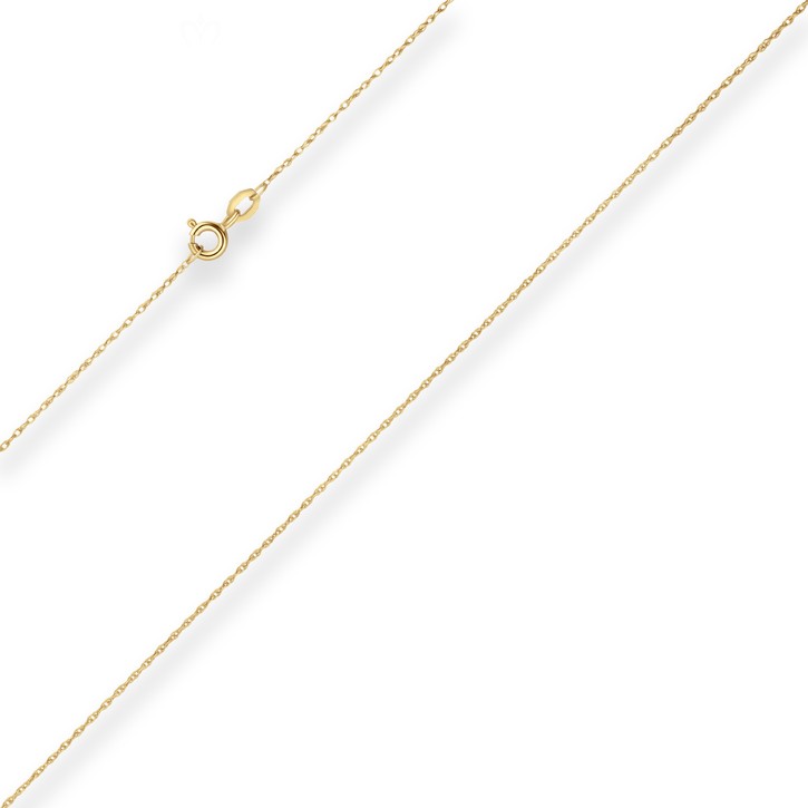 1mm Doppelankerkette aus 333 Gelbgold 50cm