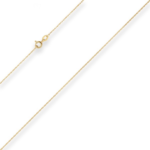 1mm Doppelankerkette aus 333 Gelbgold 50cm