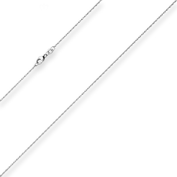 1mm Doppelankerkette aus 950 Platin 50cm