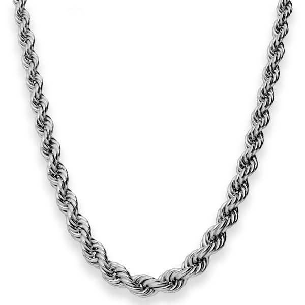 Kordelkette im Verlauf aus 925 Silber rhodiniert 50cm