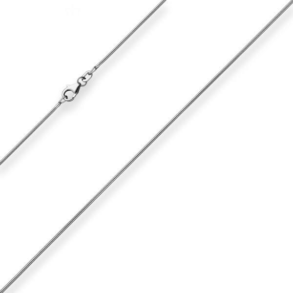 1.1mm Schlangenkette aus 925 Silber rhodiniert 42cm